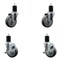 Service Caster 4'' SS Thermoplastic Rubber Wheel Swivel 1-3/4'' Expanding Stem Caster Set 2 Brakes, 4PK SCC-SSEX20S414-TPRB-2-TLB-2-134 - alternate 1